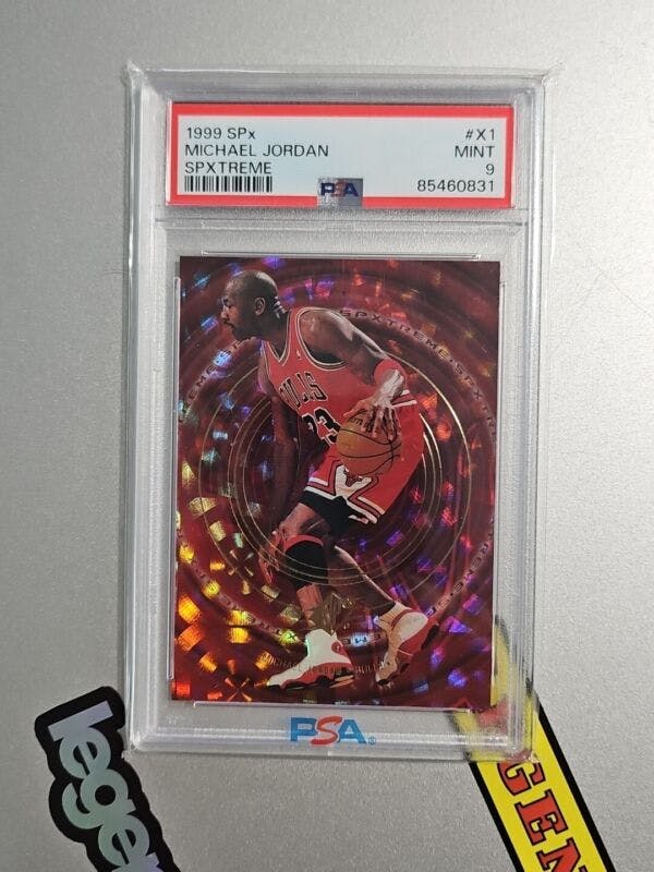 1999 SPx Michael Jordan SPXTREME Insert Card Chicago Bulls #X1 - Graded PSA 9
